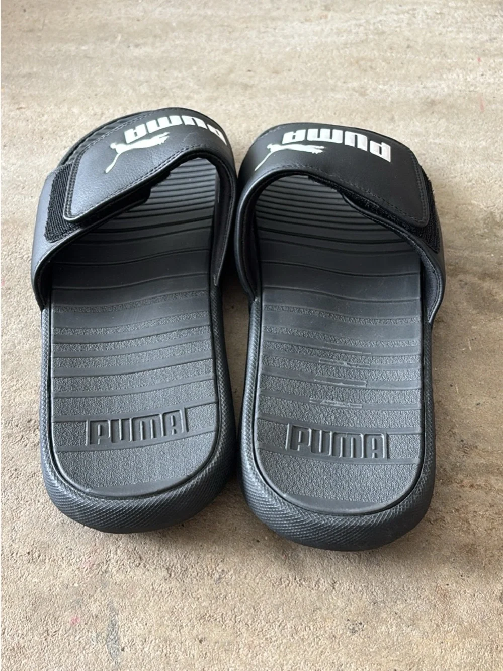 PUMA Cool Cat 2.0 Men’s Slides Sandals Black Slip On Comfort Shoes Size 11 A-4